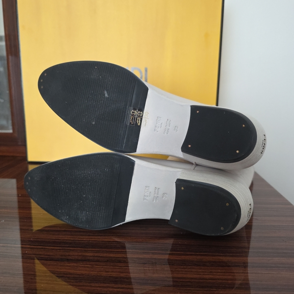 Fendi White Leather Cowboy Boots - Picture 10 of 16
